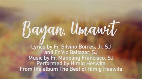 umaawit clipart|Himig Heswita – Bayan Umawit Lyrics .